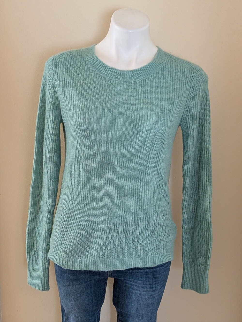 Boden green sweater with buttons down back size 2